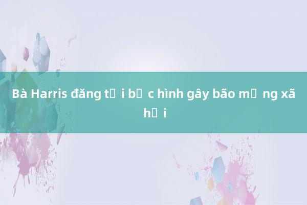 Bà Harris đăng tải bức hình gây bão mạng xã hội