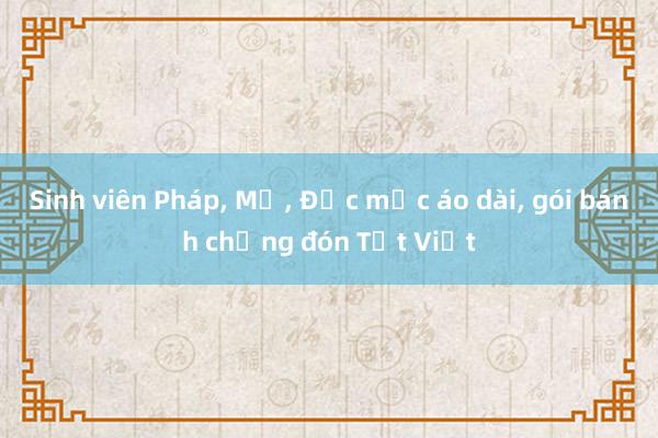 Sinh viên Pháp, Mỹ, Đức mặc áo dài, gói bánh chưng đón Tết Việt