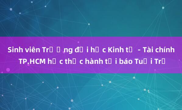 Sinh viên Trường đại học Kinh tế - Tài chính TP.HCM học thực hành tại báo Tuổi Trẻ