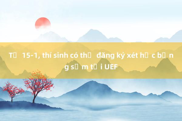 Từ 15-1， thí sinh có thể đăng ký xét học bổng sớm tại UEF