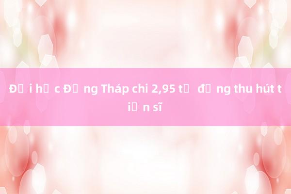 Đại học Đồng Tháp chi 2，95 tỉ đồng thu hút tiến sĩ