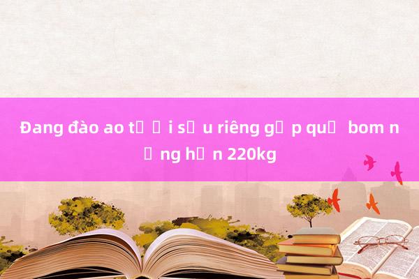 Đang đào ao tưới sầu riêng gặp quả bom nặng hơn 220kg