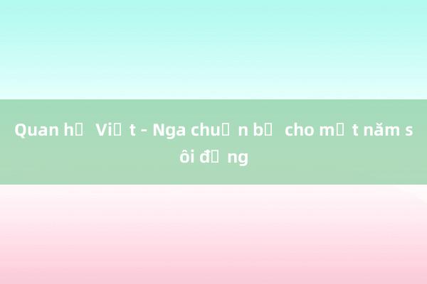 Quan hệ Việt - Nga chuẩn bị cho một năm sôi động