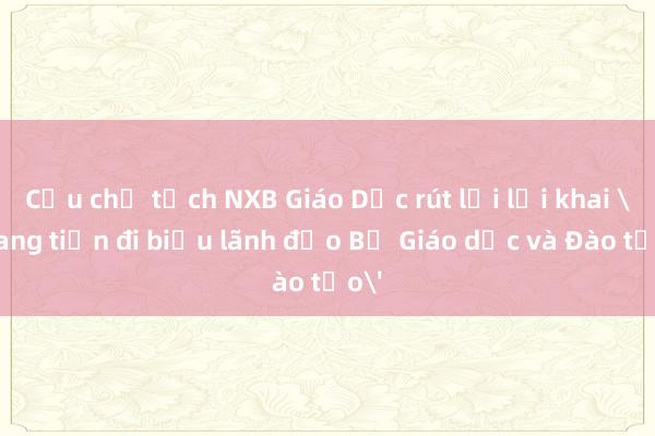 Cựu chủ tịch NXB Giáo Dục rút lại lời khai 'mang tiền đi biếu lãnh đạo Bộ Giáo dục và Đào tạo'