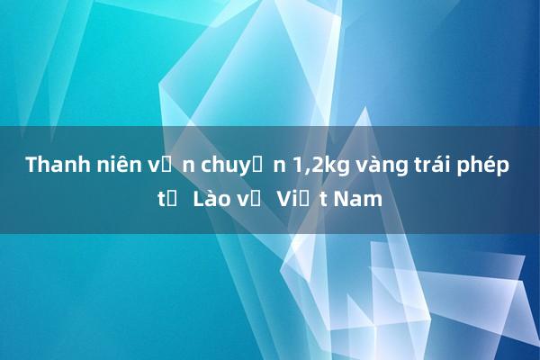 Thanh niên vận chuyển 1，2kg vàng trái phép từ Lào về Việt Nam